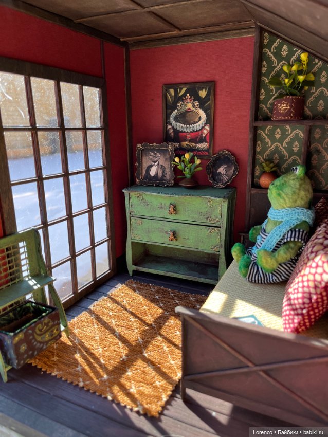 Домик для жабика — Текстильные игрушки и примитивы: кофейные