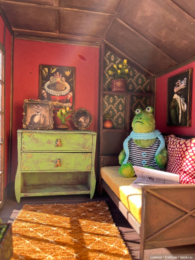 Домик для жабика — Текстильные игрушки и примитивы: кофейные