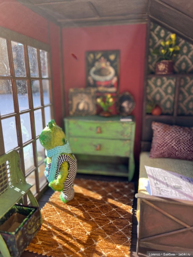 Домик для жабика — Текстильные игрушки и примитивы: кофейные