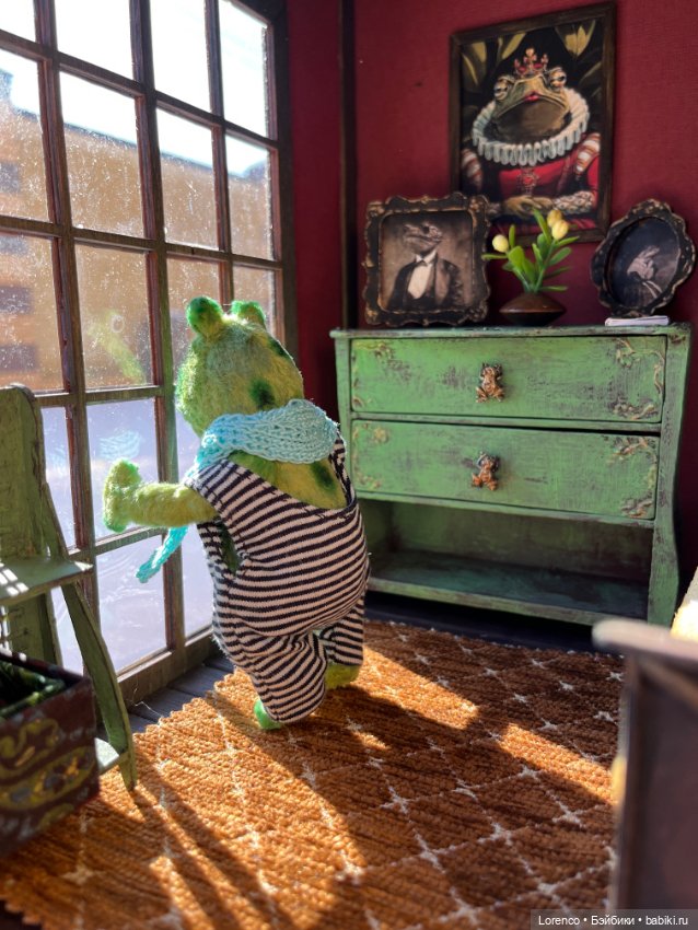 Домик для жабика — Текстильные игрушки и примитивы: кофейные