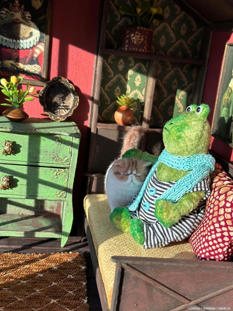 Домик для жабика — Текстильные игрушки и примитивы: кофейные