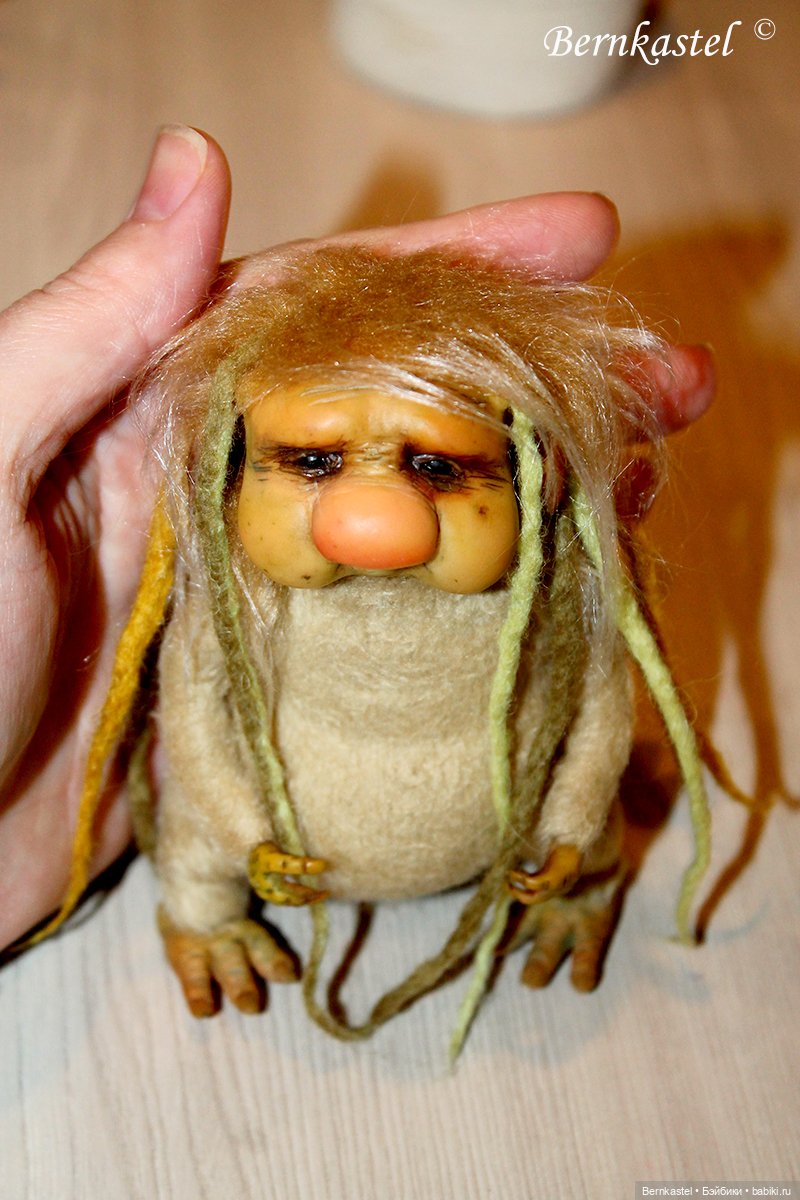 Тролль. Часть 2 — Игрушки в смешанной технике (мех и глина): Арт (фото 5)