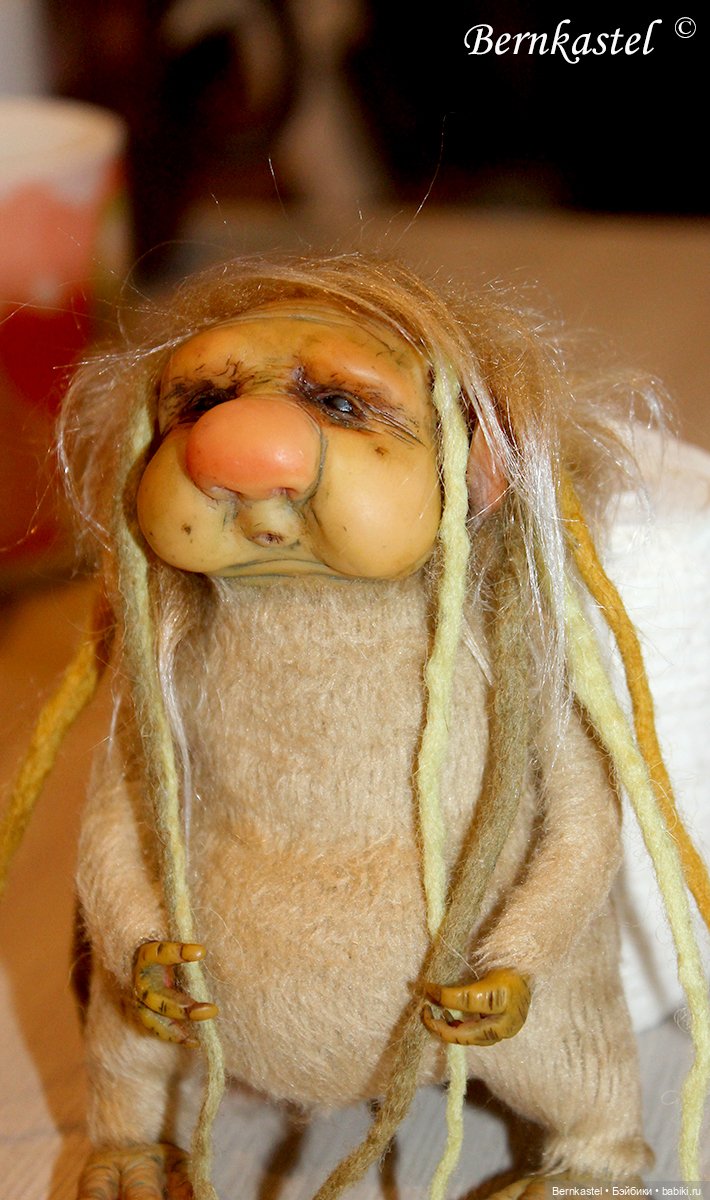 Тролль. Часть 2 — Игрушки в смешанной технике (мех и глина): Арт (фото 6)