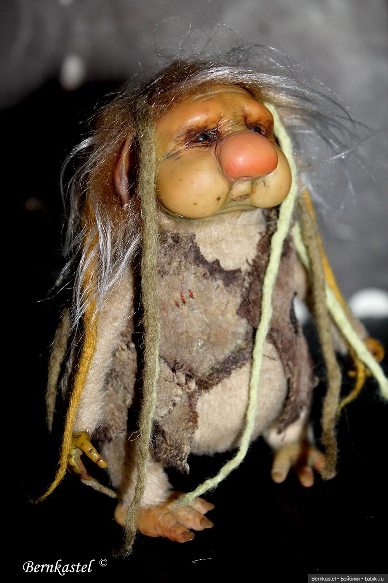 Тролль. Часть 2 — Игрушки в смешанной технике (мех и глина): Арт (фото 9)