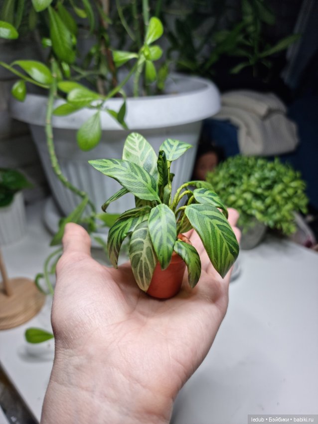 Аглаонема для экшн куклы — Авторские игрушки из разных материалов: синельная проволока (фото 2)