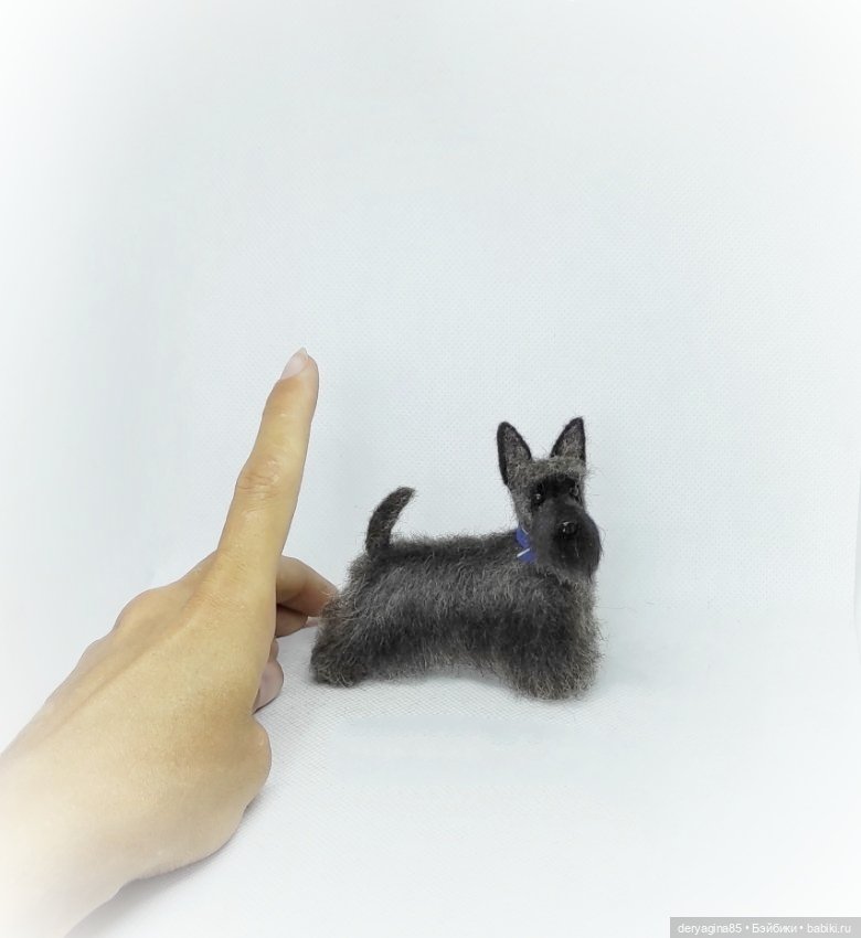 Ещё один скотч терьер — Валяные игрушки из шерсти: сухое валяние (фото 4)