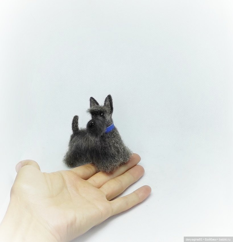 Ещё один скотч терьер — Валяные игрушки из шерсти: сухое валяние (фото 3)