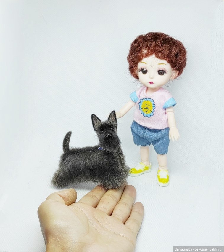 Ещё один скотч терьер — Валяные игрушки из шерсти: сухое валяние (фото 7)