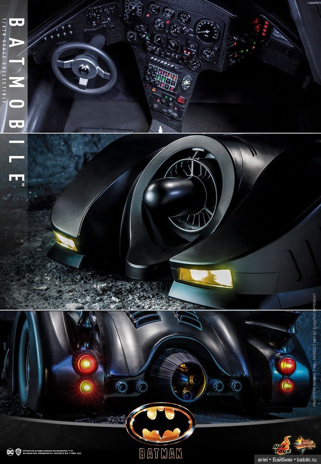 Hot Toys анонсировали модель Бэтмобиля по мотивам фильма «Бэтмен» 1989г (фото 3)