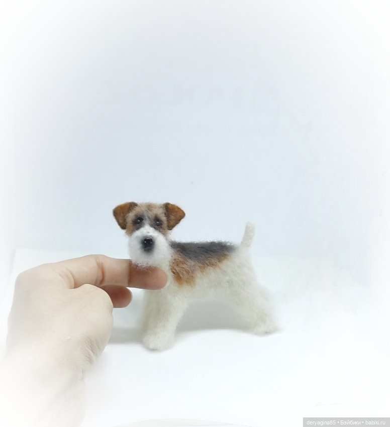 Фокстерьер — Валяные игрушки из шерсти: сухое валяние (фото 5)