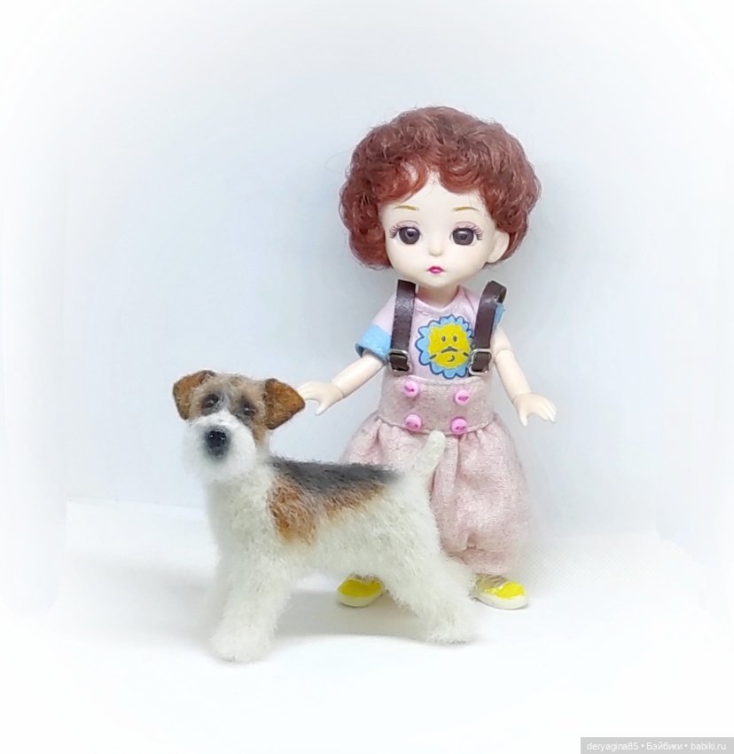 Фокстерьер — Валяные игрушки из шерсти: сухое валяние (фото 2)