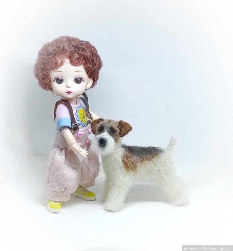 Фокстерьер — Валяные игрушки из шерсти: сухое валяние (фото 8)