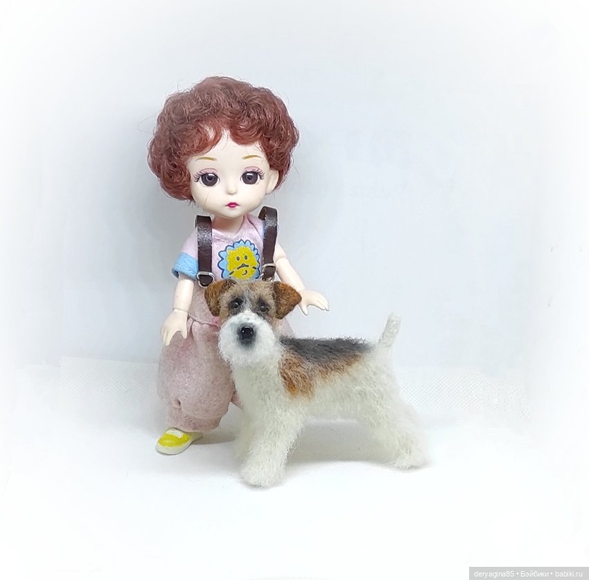 Фокстерьер — Валяные игрушки из шерсти: сухое валяние (фото 7)