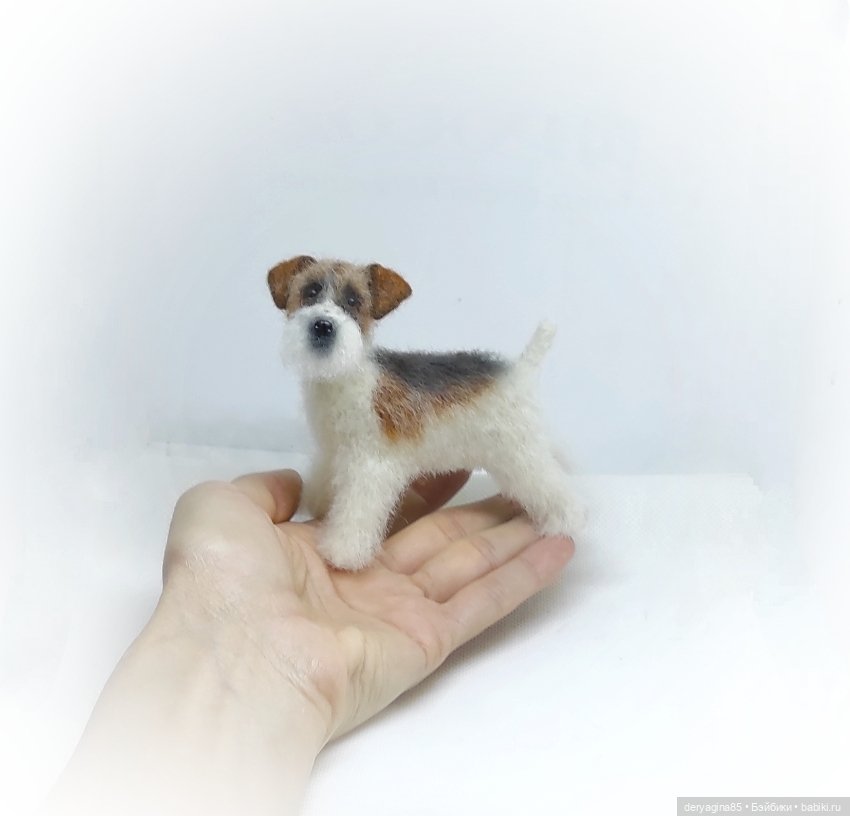 Фокстерьер — Валяные игрушки из шерсти: сухое валяние (фото 10)