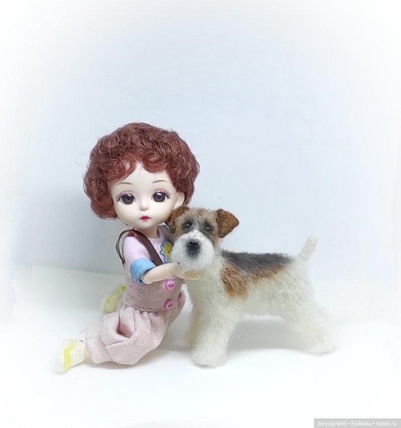 Фокстерьер — Валяные игрушки из шерсти: сухое валяние (фото 9)