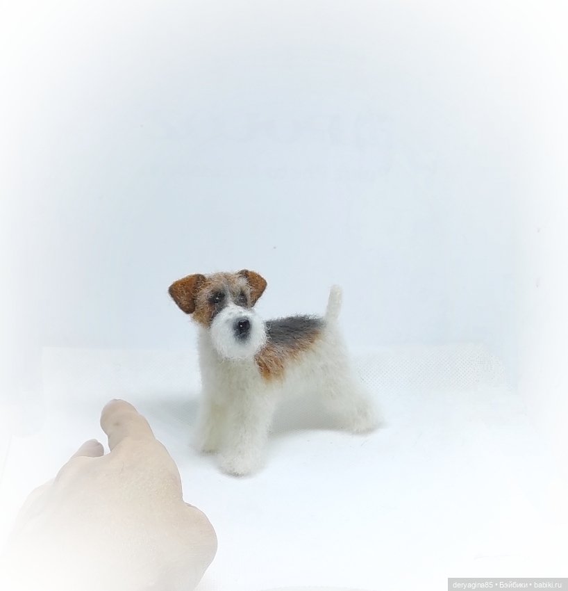 Фокстерьер — Валяные игрушки из шерсти: сухое валяние (фото 3)