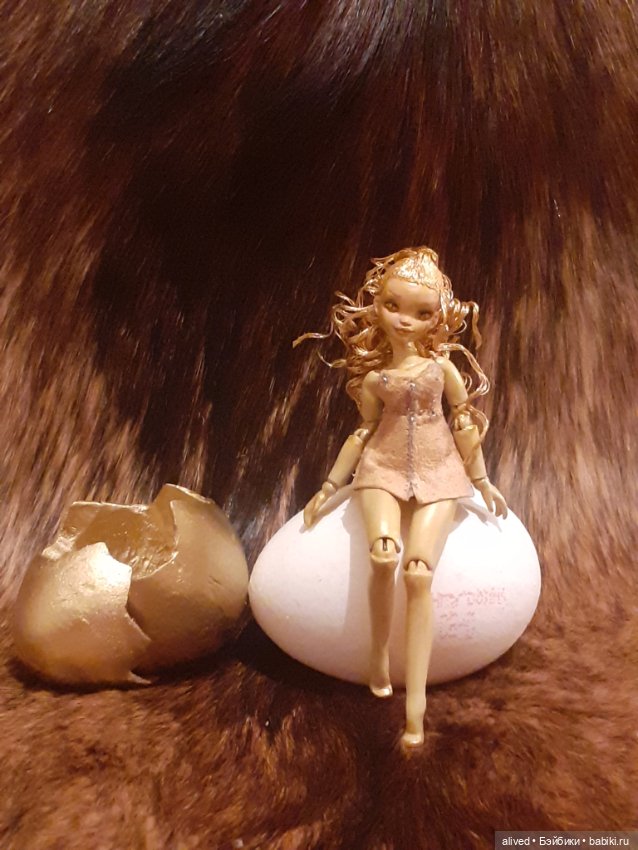 Рождение Голди. 10см — Авторские шарнирные куклы своими руками: лепка (фото 3)