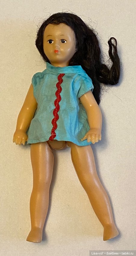 Интересная винтажная куколка, до и после приведения в порядок