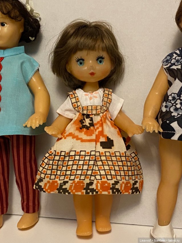 Интересная винтажная куколка, до и после приведения в порядок