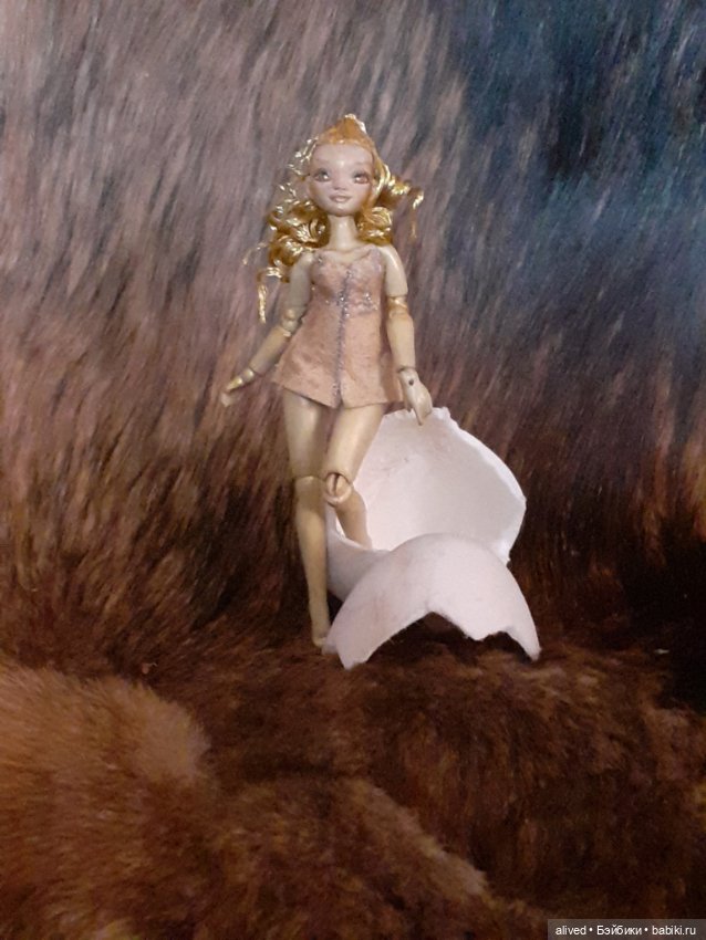 Рождение Голди. 10см — Авторские шарнирные куклы своими руками: лепка (фото 2)