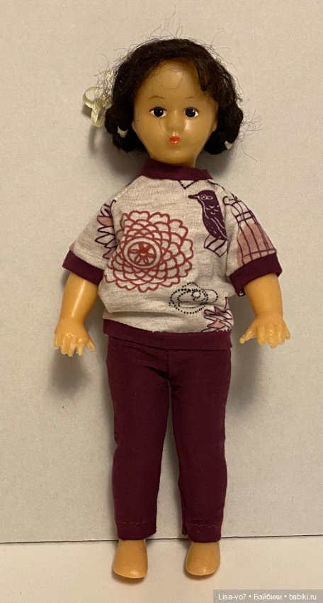 Интересная винтажная куколка, до и после приведения в порядок (фото 7)