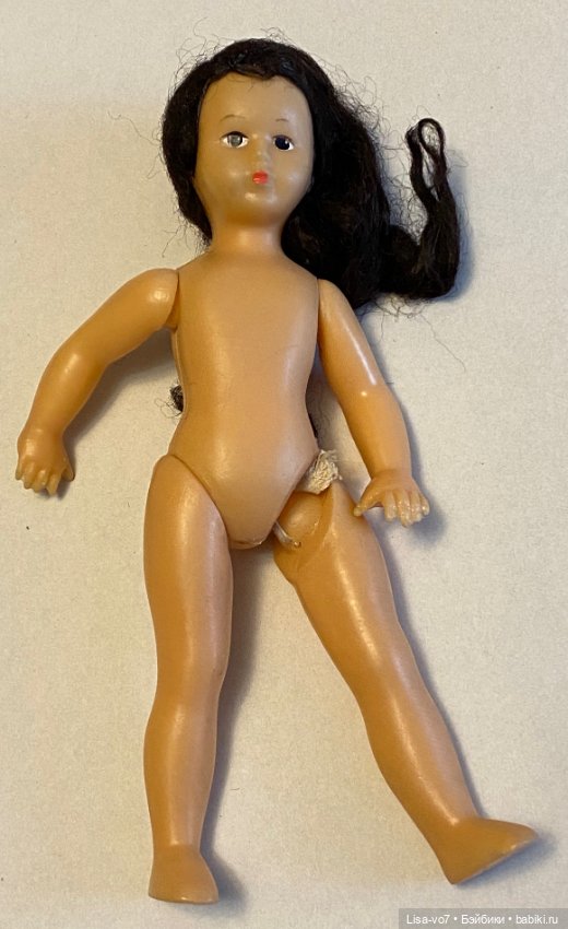 Интересная винтажная куколка, до и после приведения в порядок (фото 2)
