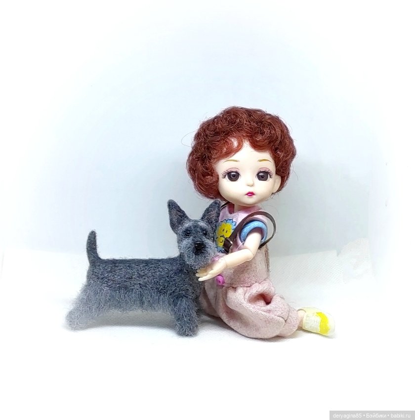 Ещё один скотч терьер — Валяные игрушки из шерсти: сухое валяние (фото 4)