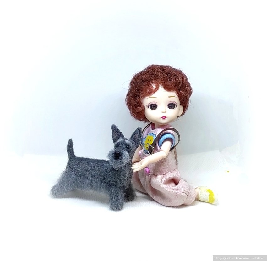 Ещё один скотч терьер — Валяные игрушки из шерсти: сухое валяние (фото 5)