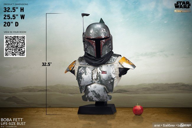 Sideshow анонсировали бюст Бобы Фетта по мотивам второго сезона сериала «Мандалорец» (фото 2)