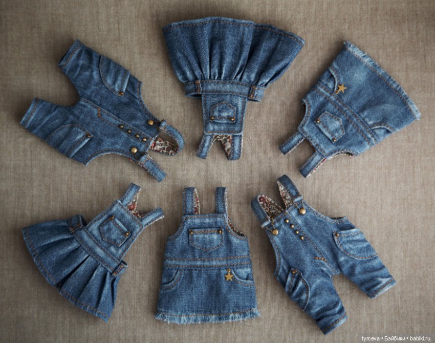 Джинсовая тема — Одежда и обувь для кукол своими руками: фото (фото 6)