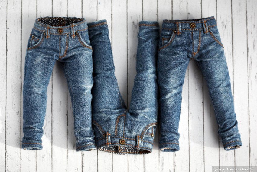 Джинсовая тема — Одежда и обувь для кукол своими руками: фото (фото 8)