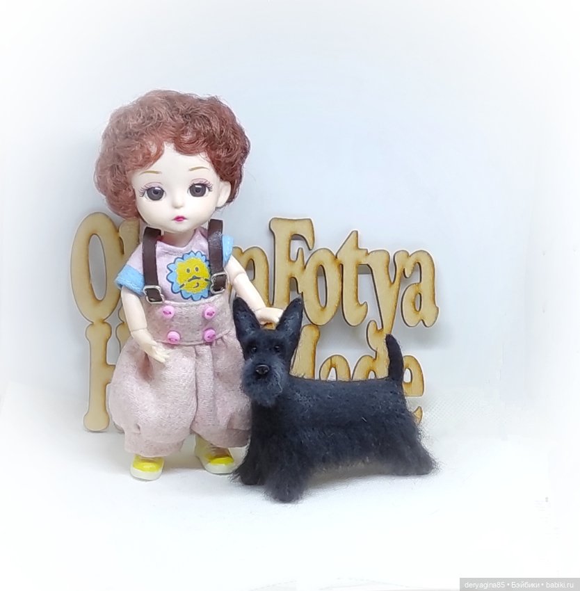 Ещё один скотч терьер — Валяные игрушки из шерсти: сухое валяние (фото 3)