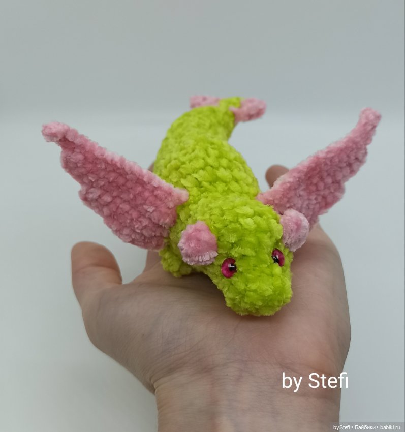 Дракончик из микровелюра — Вязаные игрушки и амигуруми: крючком (фото 2)