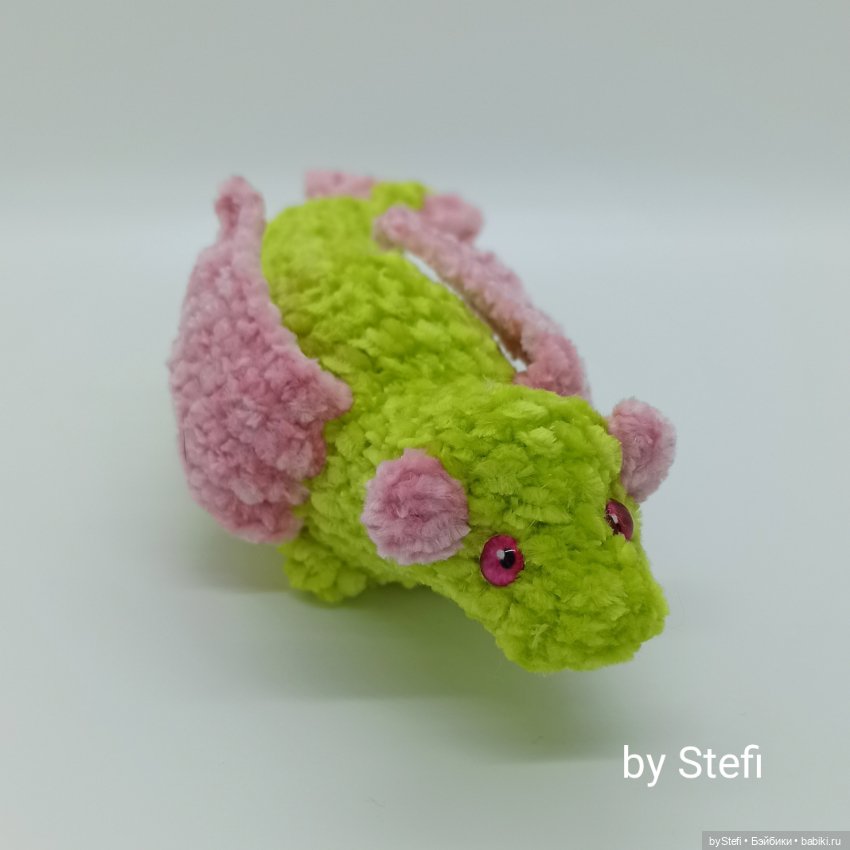 Дракончик из микровелюра — Вязаные игрушки и амигуруми: крючком (фото 8)
