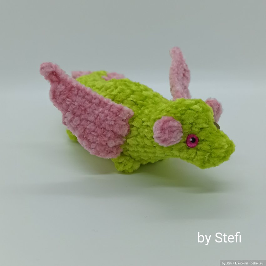 Дракончик из микровелюра — Вязаные игрушки и амигуруми: крючком (фото 5)