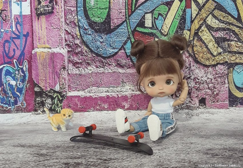 Ульяна и скейт🙂 — Куклы и тела Obitsu (Обитсу): 1/6 (фото 3)