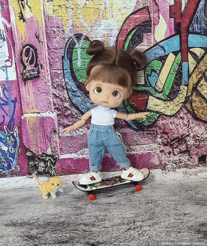 Ульяна и скейт🙂 — Куклы и тела Obitsu (Обитсу): 1/6 (фото 2)
