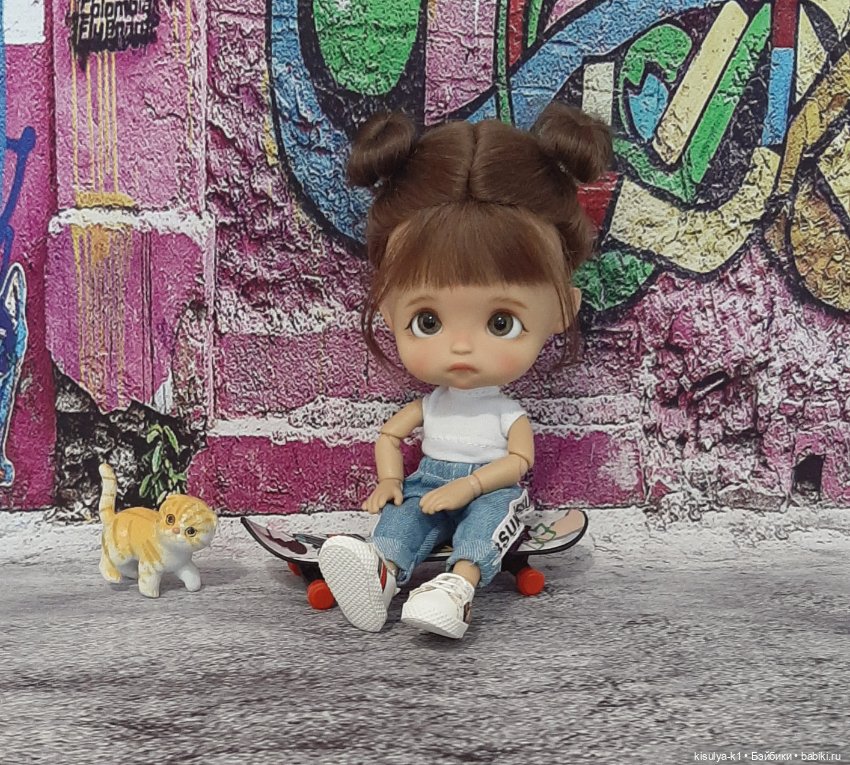 Ульяна и скейт🙂 — Куклы и тела Obitsu (Обитсу): 1/6 (фото 4)