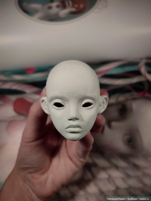 Работа над лицом — Авторские шарнирные куклы своими руками: лепка