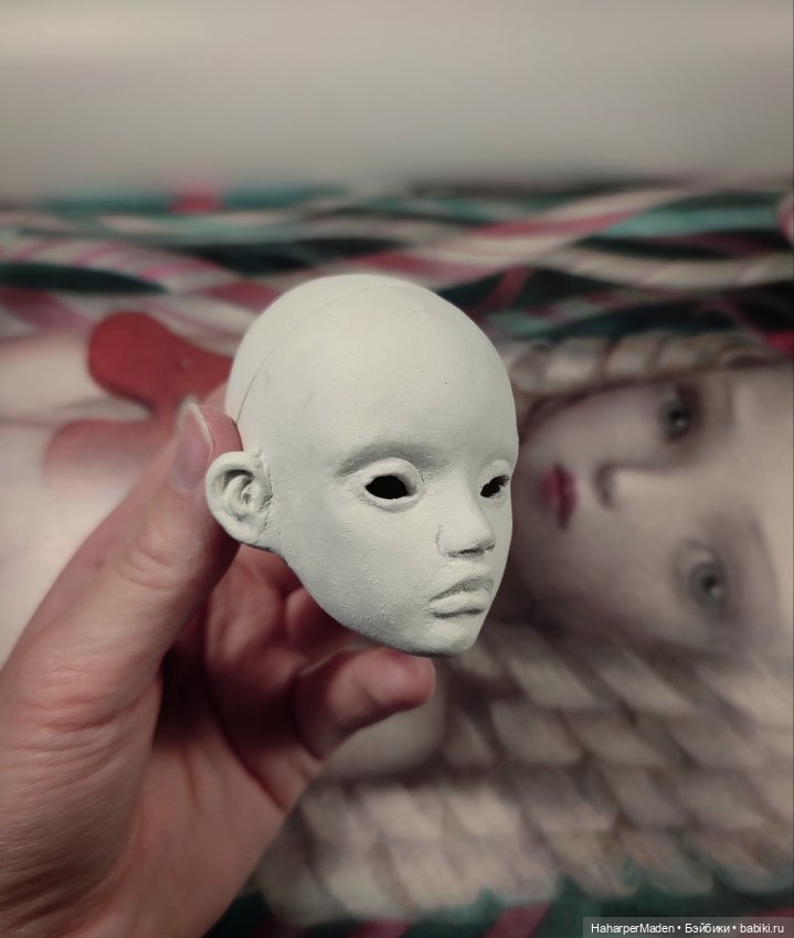 Работа над лицом — Авторские шарнирные куклы своими руками: лепка (фото 2)