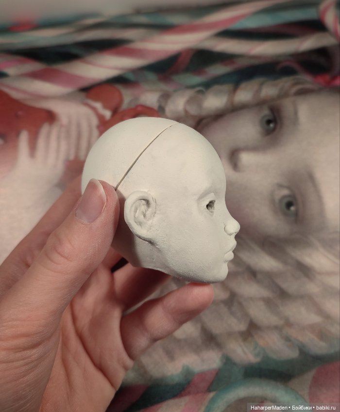 Работа над лицом — Авторские шарнирные куклы своими руками: лепка (фото 3)