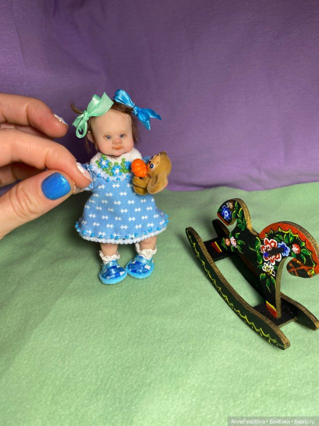 Малышка Маришка❤️🤗 — Лепка авторских кукол: полимерная глина (фото 9)