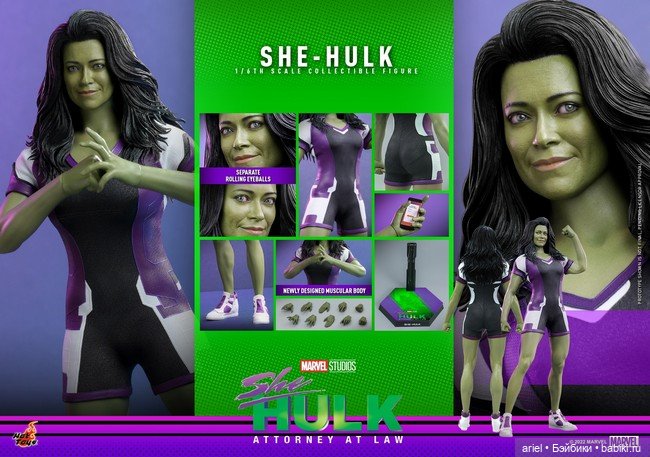 Hot Toys анонсировали фигурку Женщины-Халк по мотивам одноимённого сериала на Disney+ (фото 10)