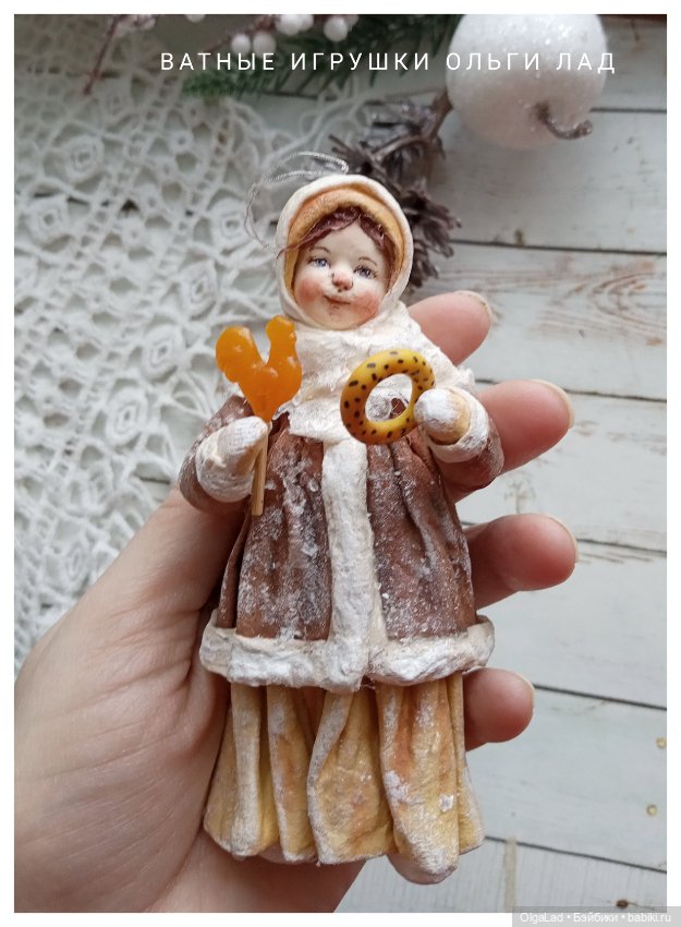 Наденька и Ксюша — Ватные игрушки на елку: ретро (фото 3)