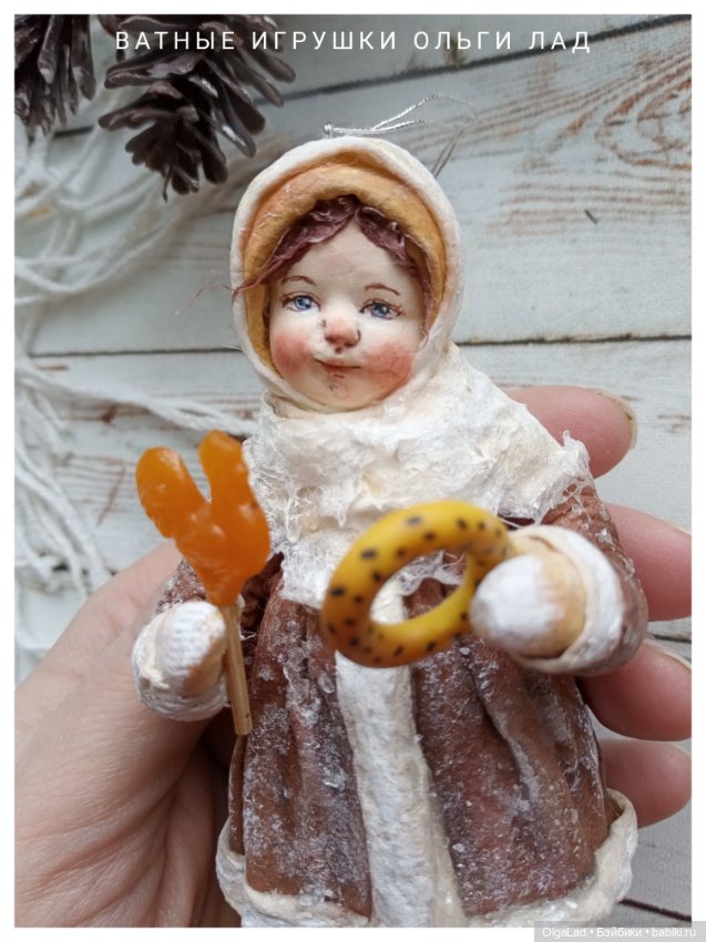 Наденька и Ксюша — Ватные игрушки на елку: ретро (фото 2)