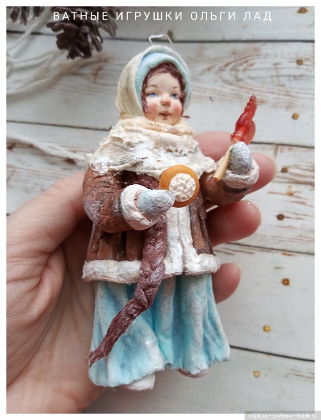 Наденька и Ксюша — Ватные игрушки на елку: ретро (фото 6)