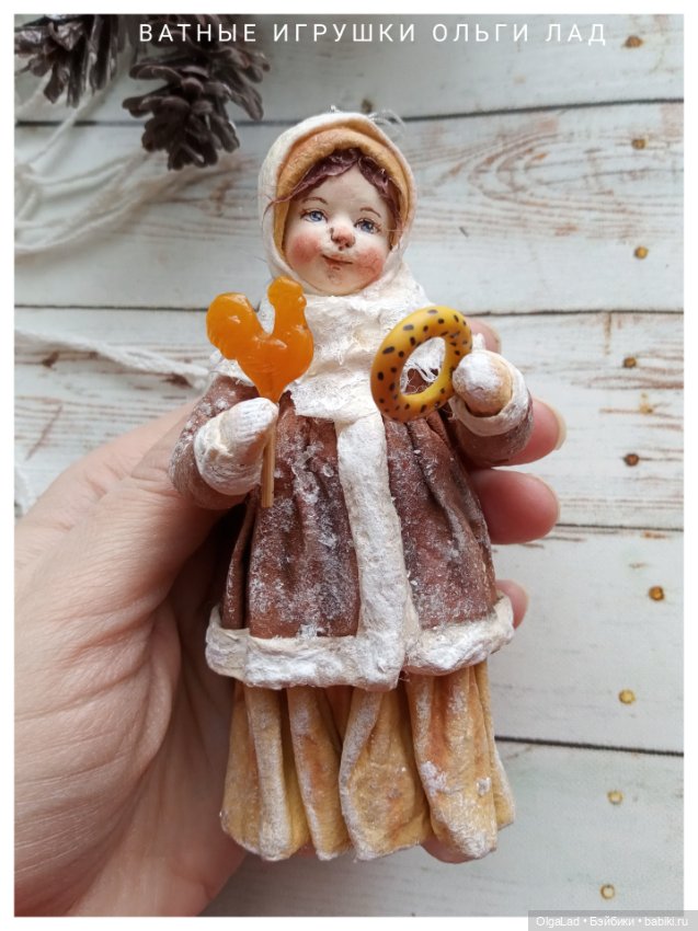 Наденька и Ксюша — Ватные игрушки на елку: ретро