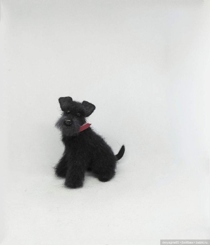 Цвергшнауцер — Валяные игрушки из шерсти: сухое валяние (фото 3)