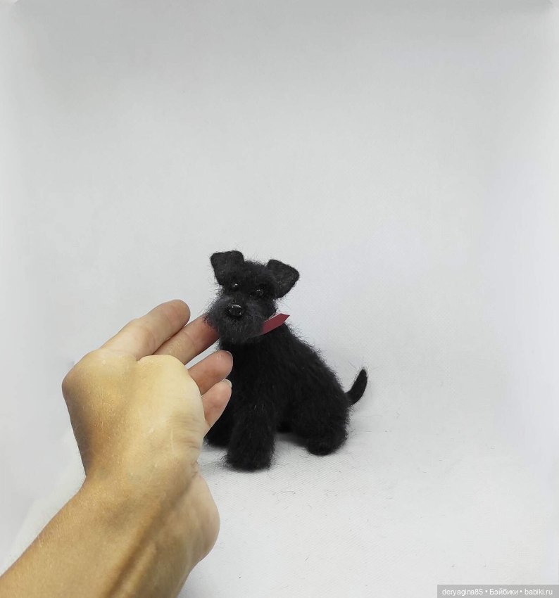 Цвергшнауцер — Валяные игрушки из шерсти: сухое валяние (фото 2)