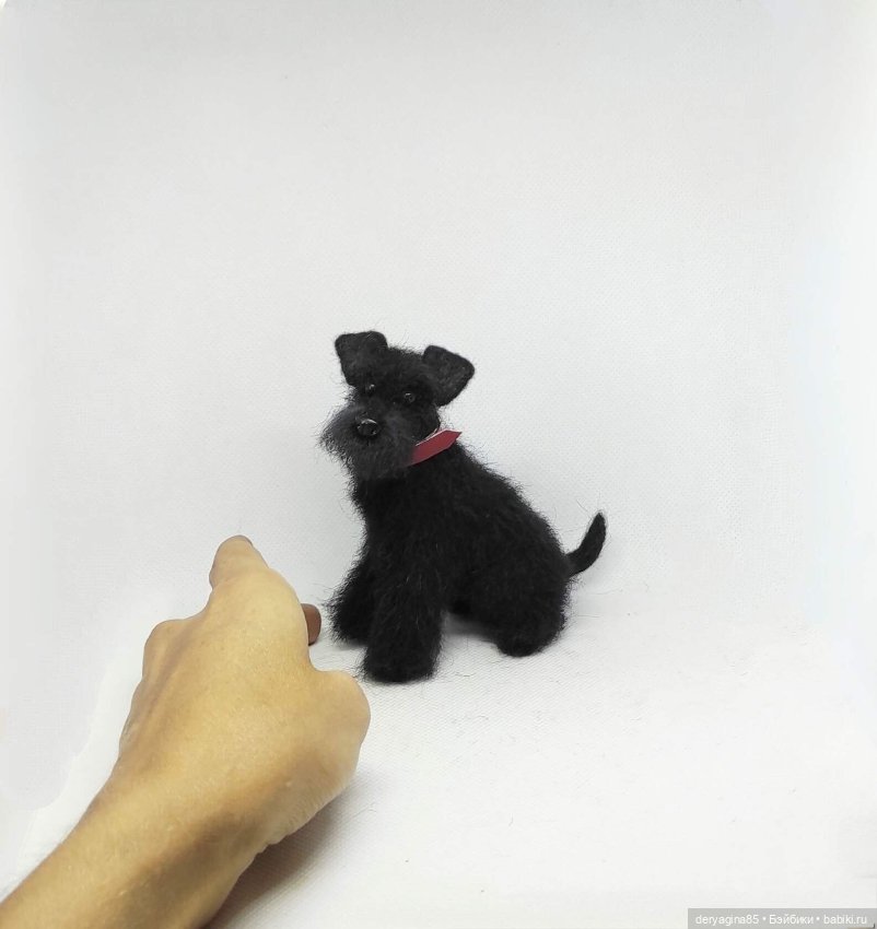 Цвергшнауцер — Валяные игрушки из шерсти: сухое валяние (фото 4)